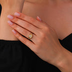 0.12 Karat R Harf Diamante Anello