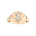 0.12 Karat S Harf Diamante Anello