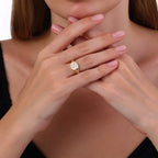 0.12 Karat S Harf Diamante Anello