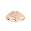 0.12 Karat G Harf Diamante Anello