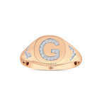 0.12 Karat G Harf Diamante Anello