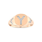 0.10 Karat Y Harf Diamante Anello