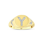 0.10 Karat Y Harf Diamante Anello