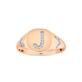 0.09 Karat J Harf Diamante Anello