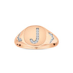 0.09 Karat J Harf Diamante Anello