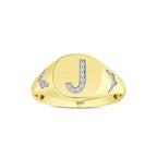 0.09 Karat J Harf Diamante Anello