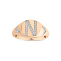 0.14 Karat N Harf Diamante Anello