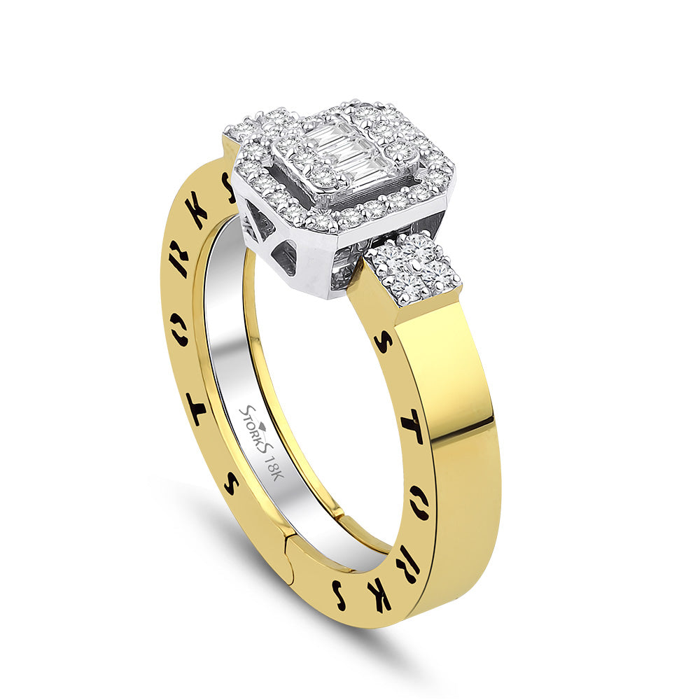 0.47 Karat Baget Diamante Storks Anello