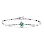 0.54 Karat Laranj Zümrüt Diamante Bracciale