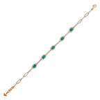 1.52 карата Cherry натуральный изумруд бриллиантовый браслет