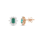 1.82 Karat Flora Zümrüt Markiz Diamante Orecchini