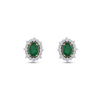 1.24 Karat Laranj Zümrüt Diamante Orecchini