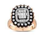0.57 Karat Rana Elmas Diamante Anello