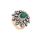 4.64 Karat Elmas Zümrüt Diamante Anello