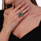 4.64 Karat Elmas Zümrüt Diamante Anello