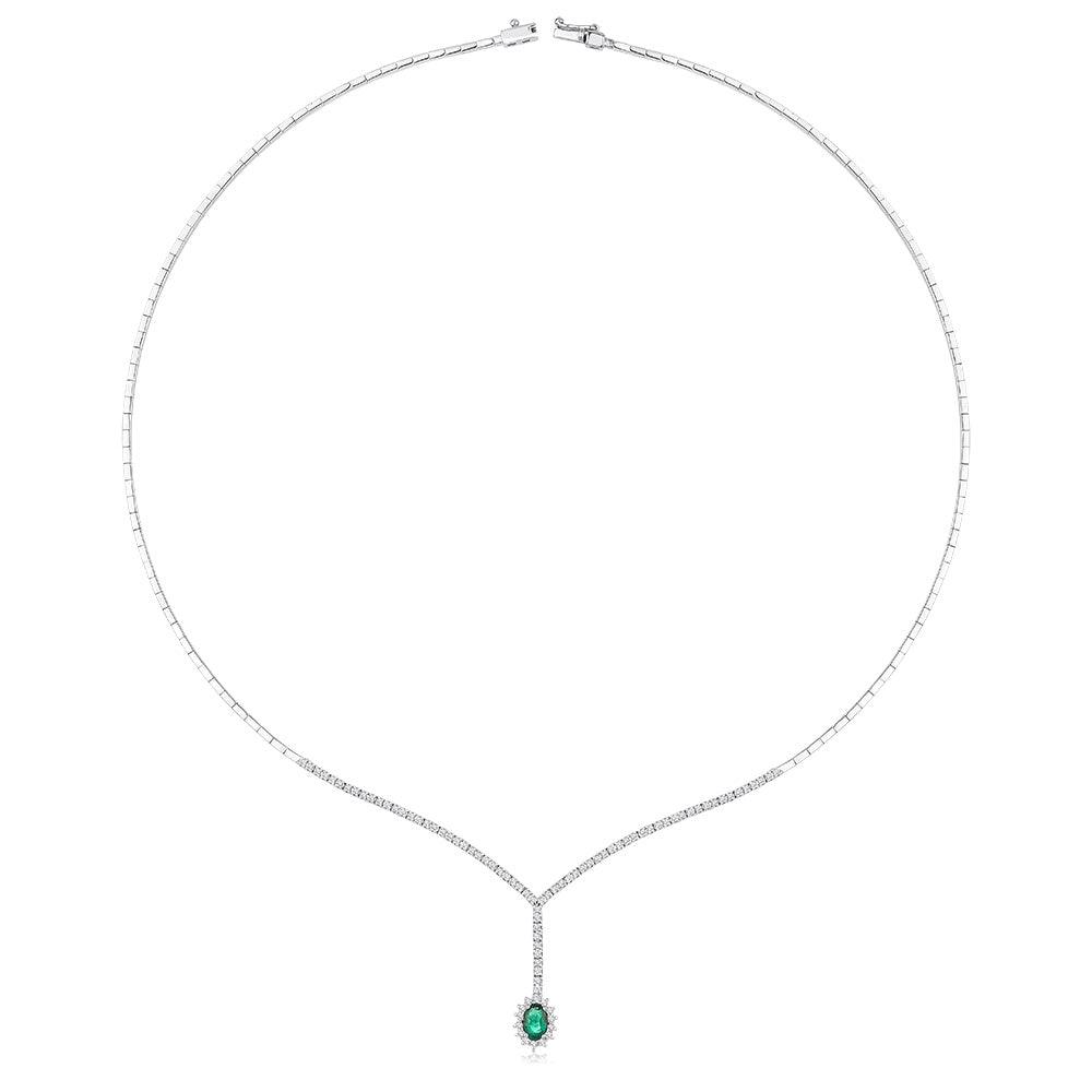 1.17 Karat Laranj Zümrüt Diamante Gerdanlık