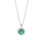 0.54 Karat Laranj Zümrüt Diamante Collana