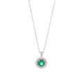 0.54 Karat Laranj Zümrüt Diamante Collana