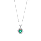 0.54 Karat Laranj Zümrüt Diamante Collana