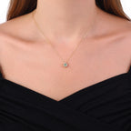 0.35 Karat Molino Zümrüt Baget Diamante Collana
