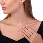 0.35 Karat Molino Zümrüt Baget Diamante Collana