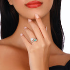 0.74 Karat Zümrüt Diamante Anello