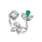 1.30 Karat Zümrüt Diamante Anello