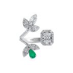 1.30 Karat Zümrüt Diamante Anello
