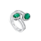 2.36 Karat Zümrüt Diamante Anello