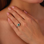 2.28 Karat Laranj Zümrüt Diamante Parure