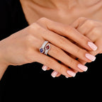 2.17 Karat Hill Safir Yakut Diamante Anello