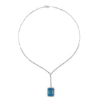 21.51 Karat Blue Topaz Pırlanta Gerdanlık