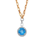 7.71 карата Cherry Blue Topaz бриллиантовое колье
