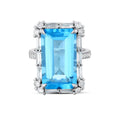 19.10 Karat Blue Topaz Pırlanta Yüzük