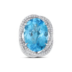 26.51 Karat Blue Topaz Pırlanta Yüzük