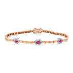 0.77 Karat Yakut Diamante Bracciale