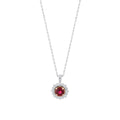 0.62 Karat Laranj Yakut Diamante Collana