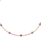 1.76 Karat Damla Yakut Diamante Collana