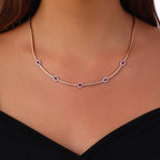 1.76 Karat Damla Yakut Diamante Collana