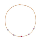 1.76 Karat Damla Yakut Diamante Collana