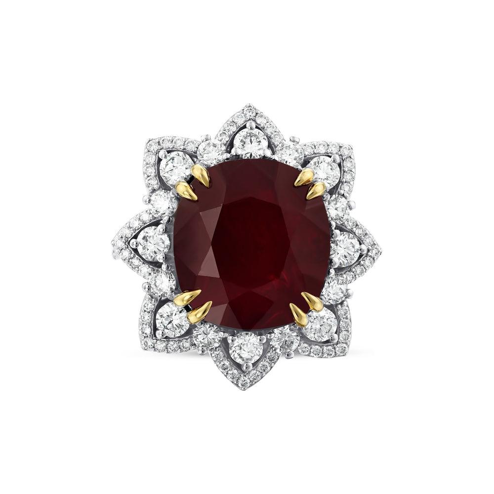 9.67 Karat Reese Yakut Diamante Anello