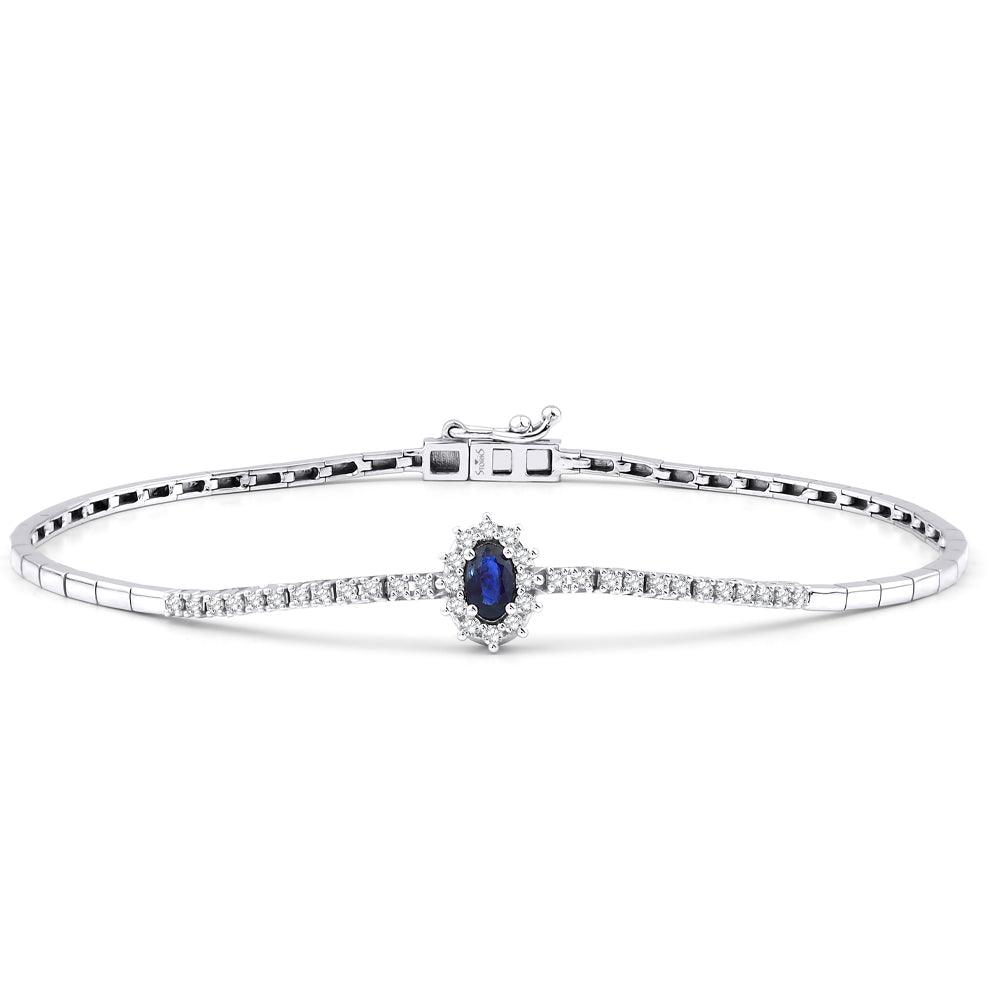 0.73 Karat Voeu Safir Diamante Bracciale