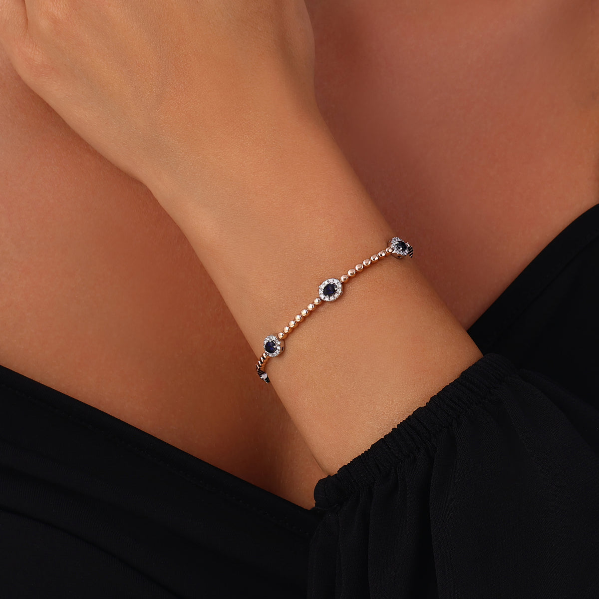 1.35 Karat Safir Pırlanta Bileklik
