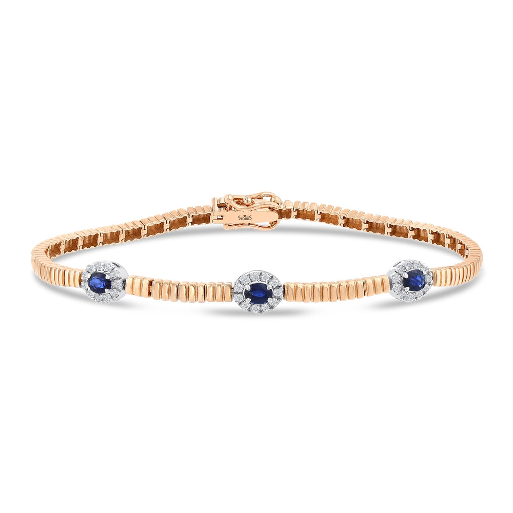0.86 Karat Safir Pırlanta Bileklik