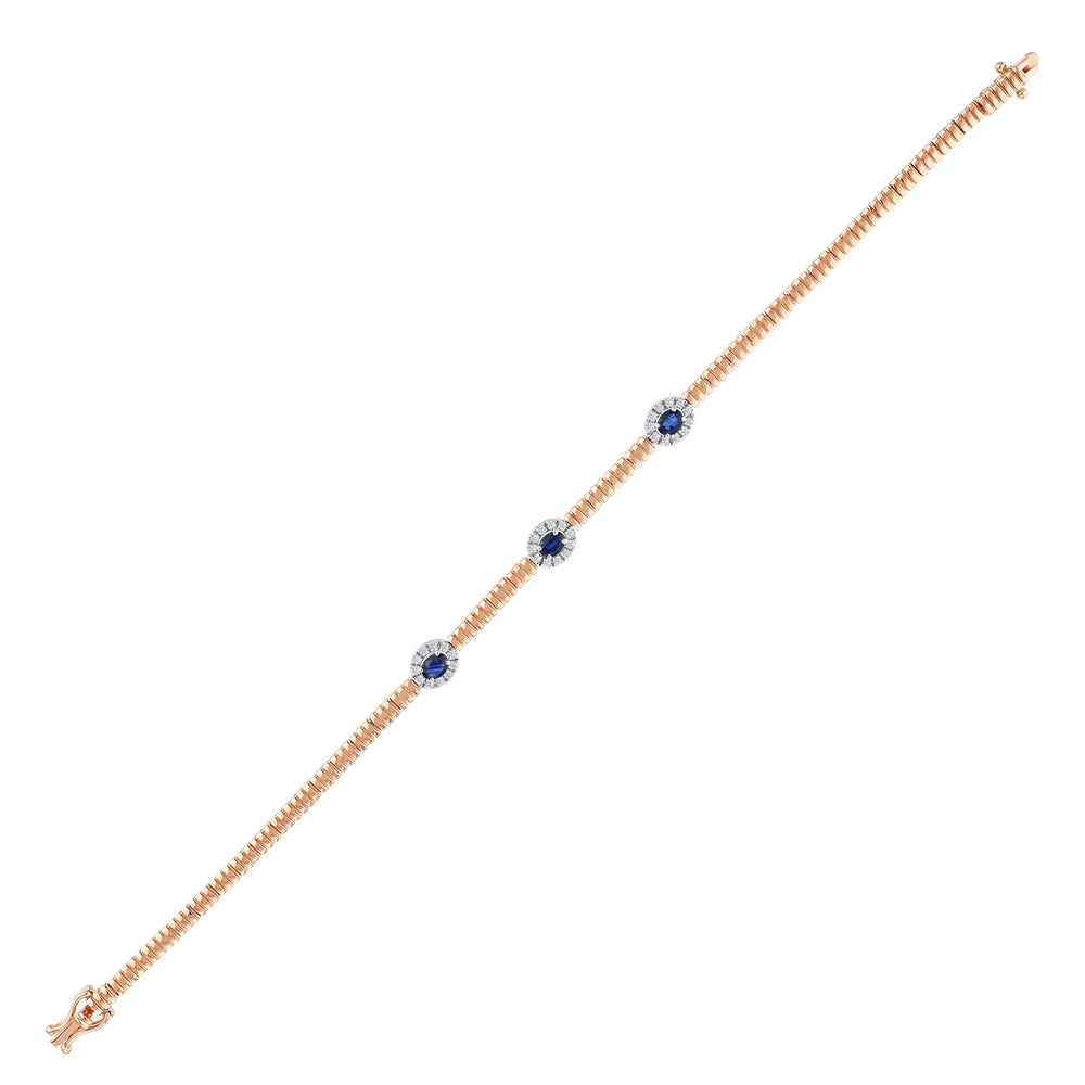 0.86 Karat Safir Pırlanta Bileklik