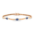 1.12 Karat Damla Safir Diamante Bracciale