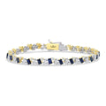 8.43 Karat Baget Safir Diamante Bracciale