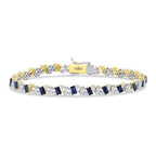 8.43 Karat Baget Safir Diamante Bracciale