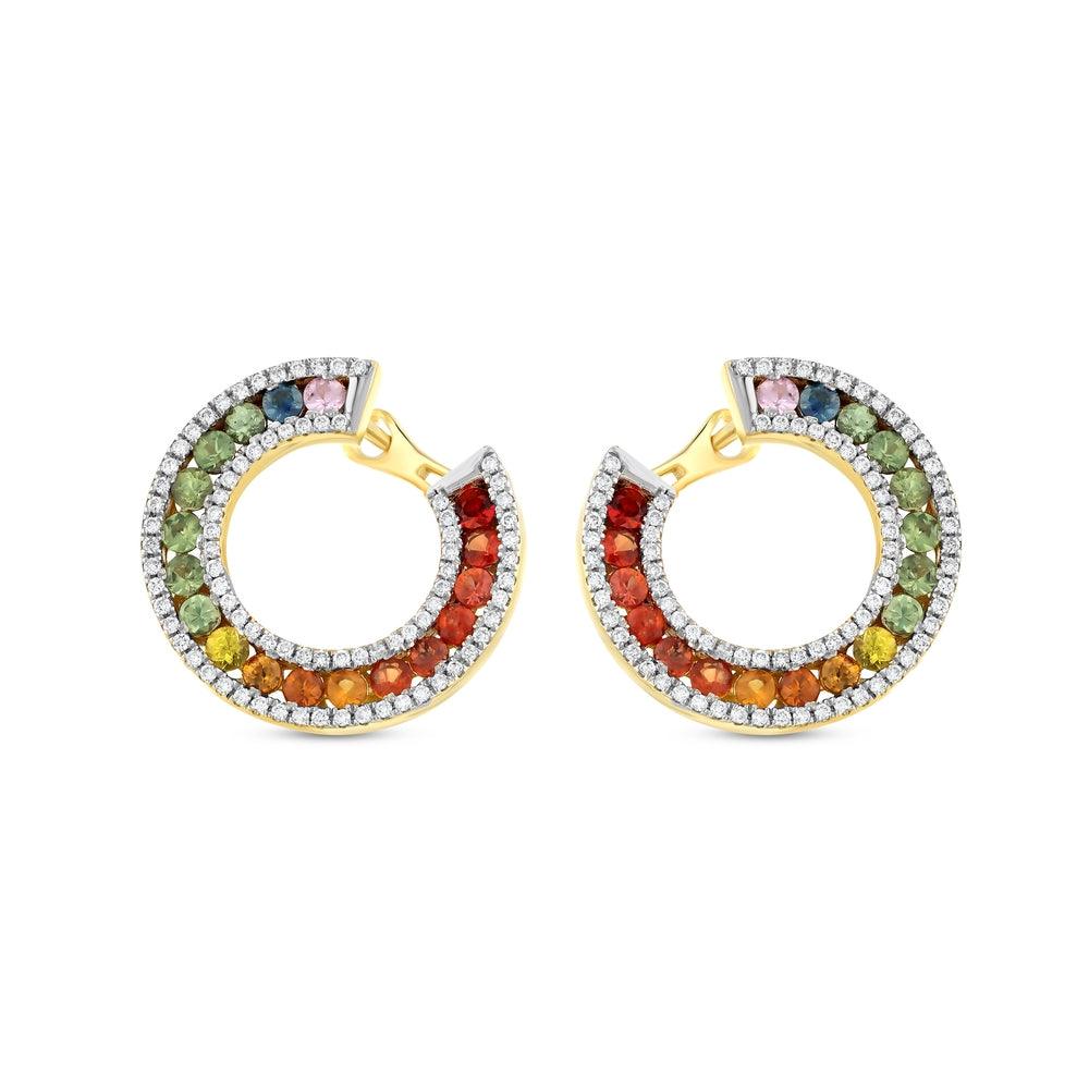 3.52 Karat Rainbow Pırlanta Küpe
