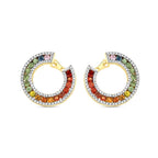 3.52 Karat Rainbow Pırlanta Küpe